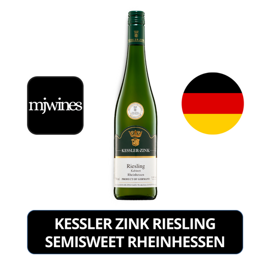 Kessler Zink Riesling Semisweet Deutscher Qualitatswein Rheinhessen White Wine